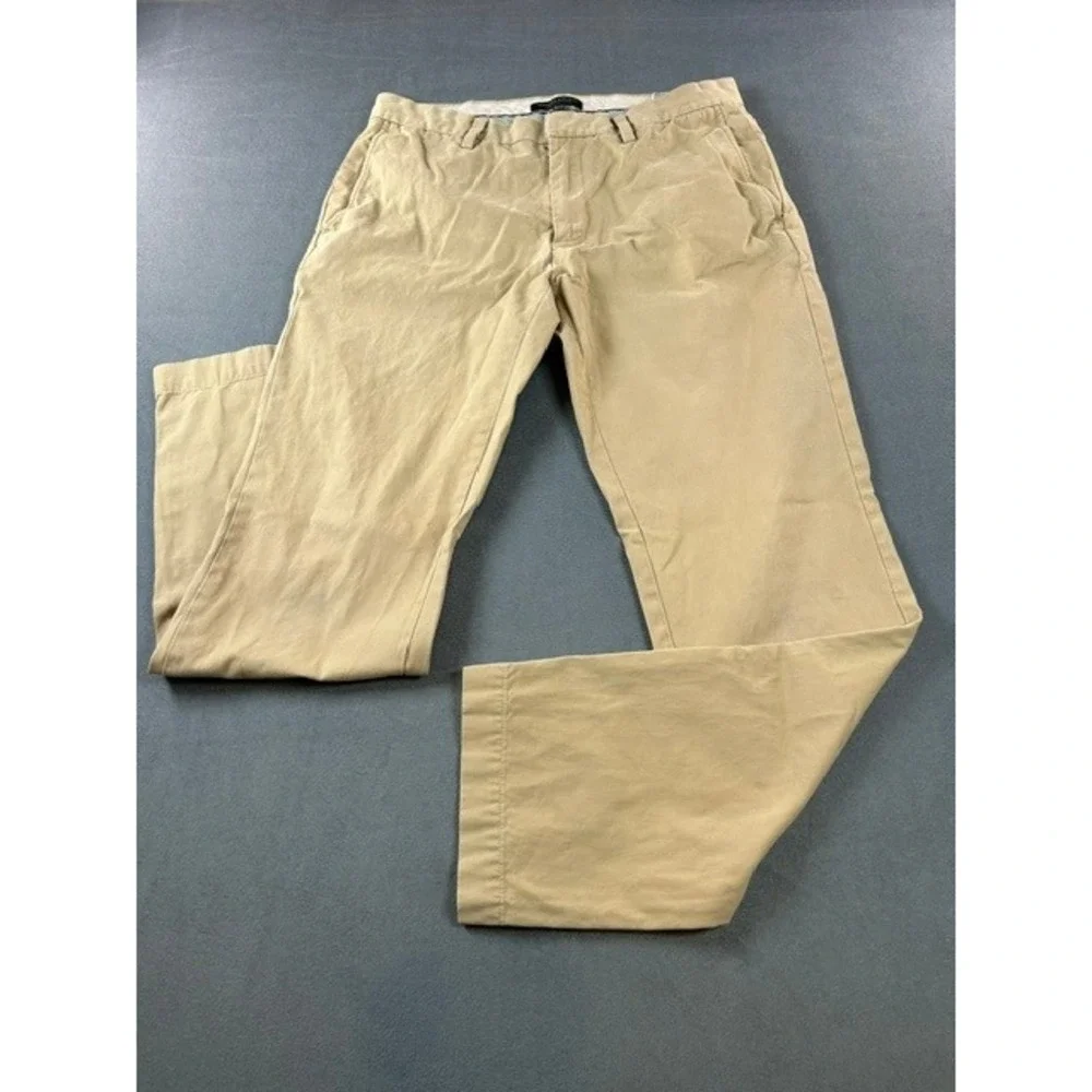 Banana Republic Men's Beige Emerson Chino 100% Cotton Pants 31 x 32